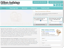 Tablet Screenshot of gilliomaudiology.com